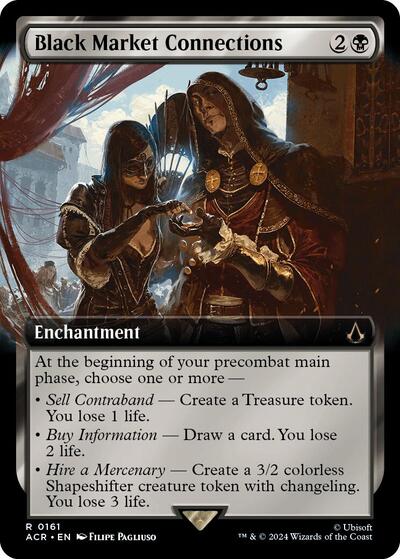 Black Market Connections (Extended Art) (Universes Beyond: Assassin's Creed) Light Play Foil