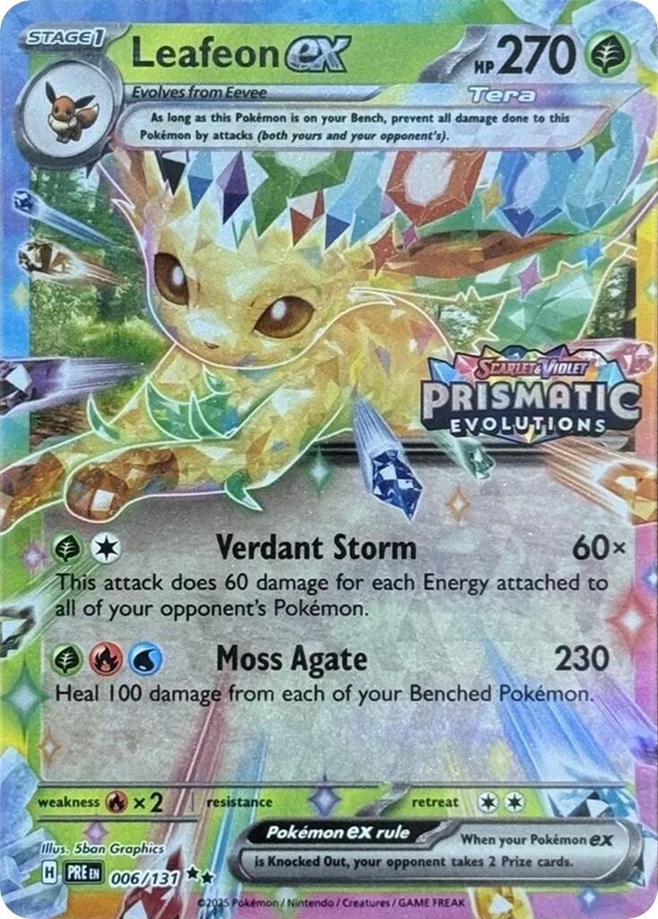 Leafeon ex - 006/131 (Prismatic Evolutions Stamp) [MCAP - 006/131]
