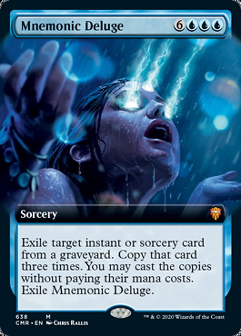 Mnemonic Deluge (Extended Art) (Commander Legends) Light Play