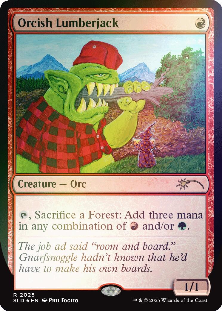 Orcish Lumberjack (2025) (Rainbow Foil) [SLD - 2025]