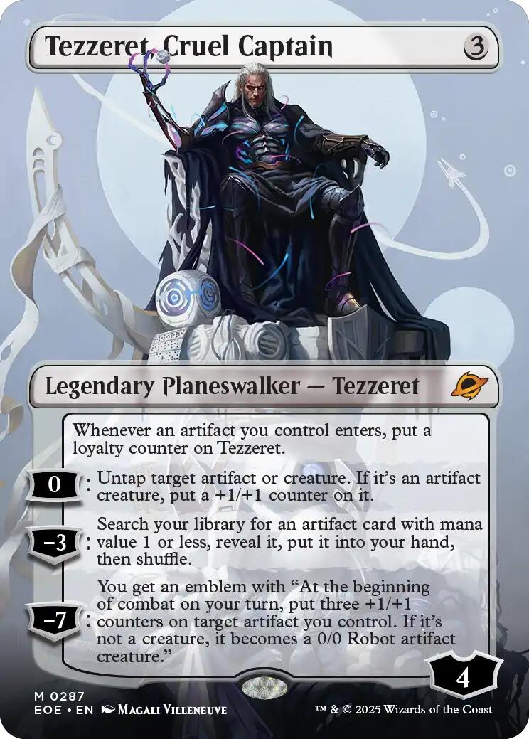 Tezzeret, Cruel Captain (Borderless) [EOE - 287]