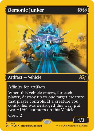 Demonic Junker (First-Place Foil) (Aetherdrift) Light Play Foil