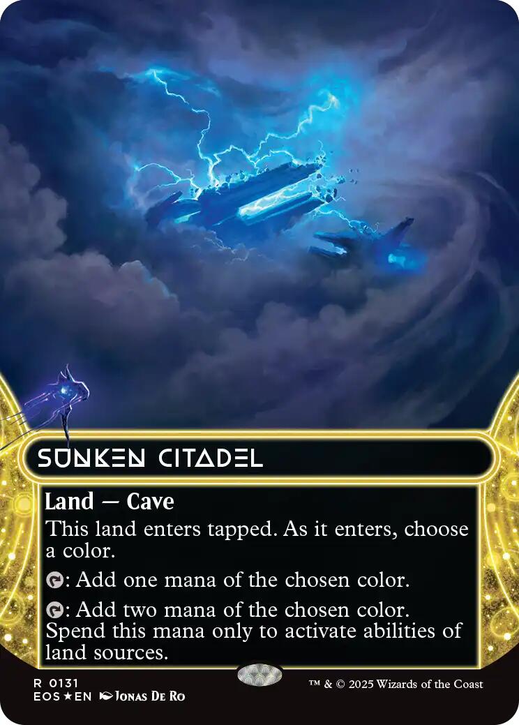 Sunken Citadel (0131) (Borderless) (Galaxy Foil) [EOS - 131]