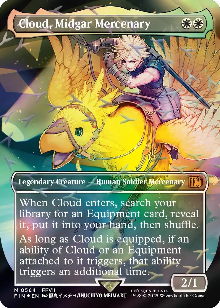 Cloud, Midgar Mercenary (Borderless) (Chocobo Track Foil)