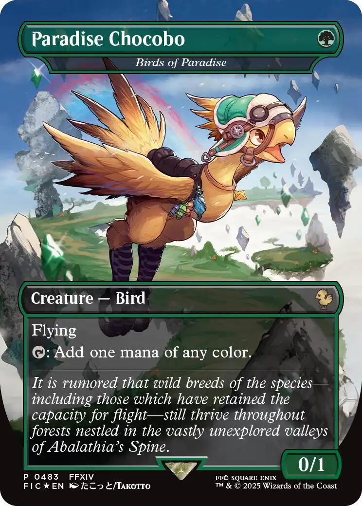 Paradise Chocobo - Birds of Paradise (Borderless)