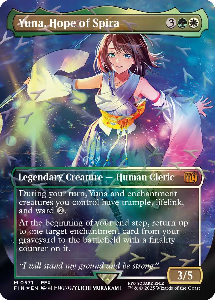 Yuna, Hope of Spira (Borderless) (Chocobo Track Foil)