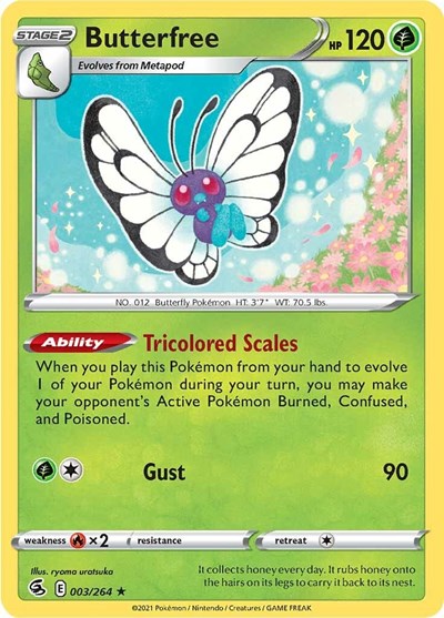 Butterfree (SWSH08: Fusion Strike) Light Play Holofoil