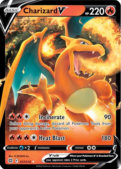 Charizard V (SWSH09: Brilliant Stars) Light Play Holofoil