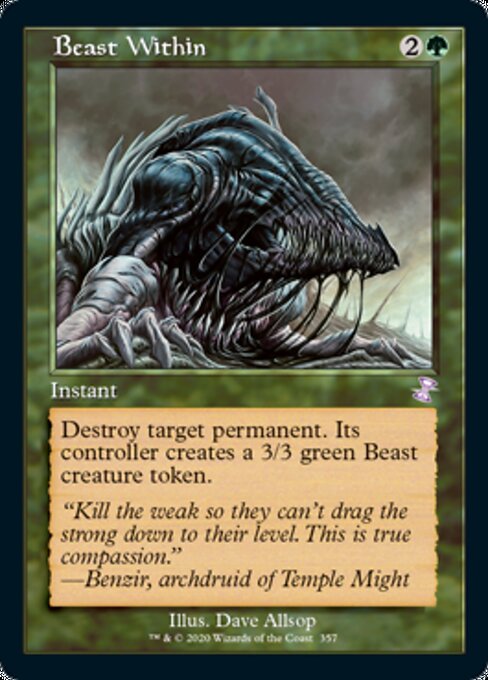 Beast Within (Time Spiral Remastered) Light Play Foil