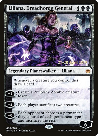 Liliana, Dreadhorde General (Promos: Prerelease Cards) Light Play Foil