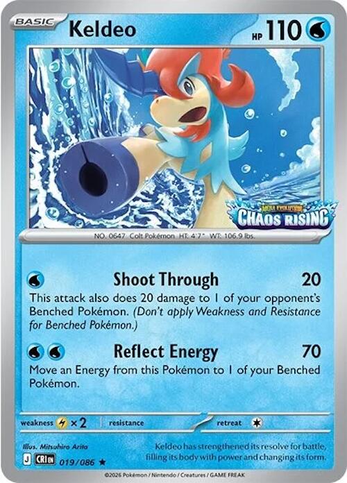 Keldeo - 019/086 (Chaos Rising Stamped)