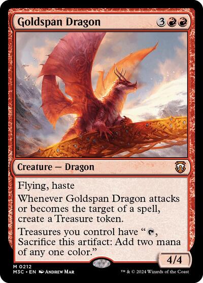 Goldspan Dragon (Commander: Modern Horizons 3) Light Play