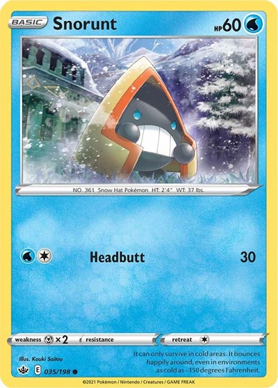 Snorunt (SWSH06: Chilling Reign) Light Play Reverse Holofoil