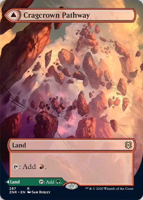 Cragcrown Pathway / Timbercrown Pathway (Borderless) (Zendikar Rising) Light Play