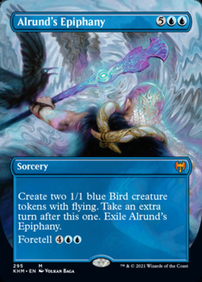 Alrund's Epiphany (Borderless) (Kaldheim) Light Play Foil