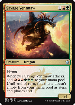 Savage Ventmaw (Dragons of Tarkir) Light Play Foil