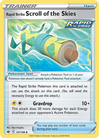 Rapid Strike Scroll of the Skies (SWSH06: Chilling Reign) Light Play Reverse Holofoil