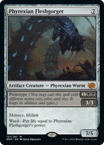 Phyrexian Fleshgorger (The Brothers' War) Light Play Foil