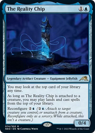 The Reality Chip (Kamigawa: Neon Dynasty) Light Play Foil