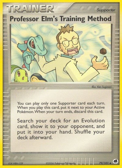 Professor Elm's Training Method (Dragon Frontiers) Light Play Reverse Holofoil