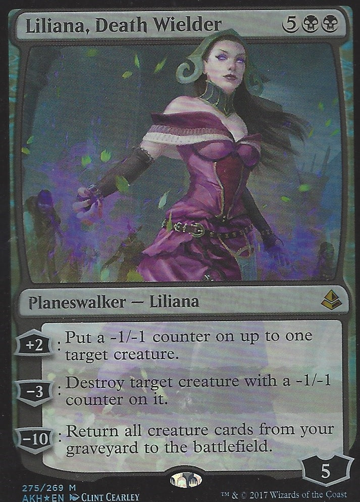 Liliana Death Wielder (Amonkhet) Light Play Foil