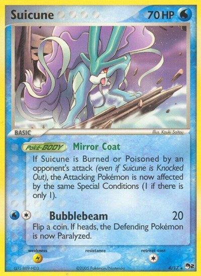 Suicune (POP Series 2) Light Play Holofoil