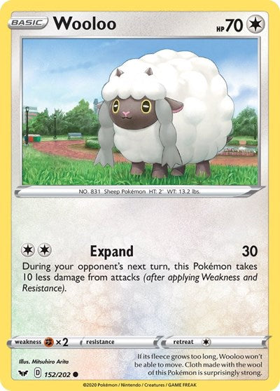 Wooloo (152) (SWSH01: Sword & Shield Base Set) Light Play