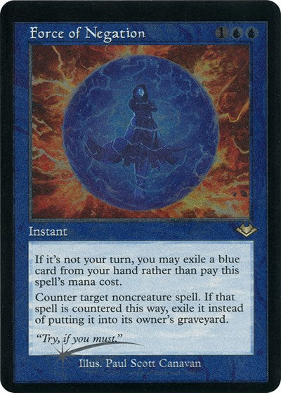 Force of Negation (Retro Frame) (Foil Etched) (Modern Horizons 1 Retro Frames) Light Play Foil