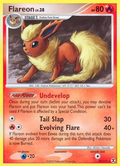 Flareon (Rising Rivals) Light Play