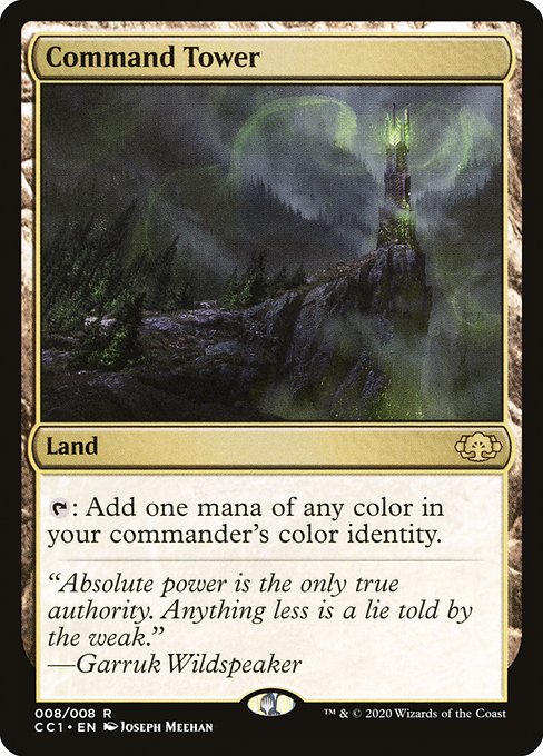 Command Tower (Commander Collection: Green) Light Play Foil