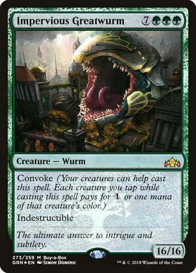 Impervious Greatwurm (Promos: Buy-A-Box) Light Play Foil