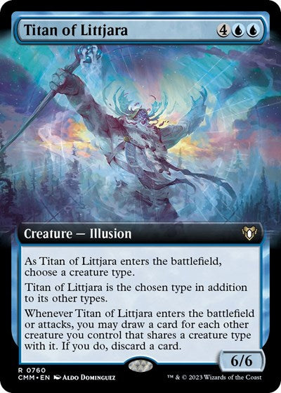 Titan of Littjara (Extended Art) (Commander Masters) Light Play