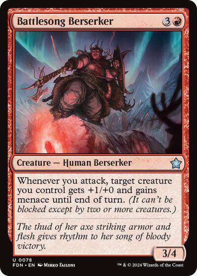 Battlesong Berserker (Foundations) Near Mint Foil