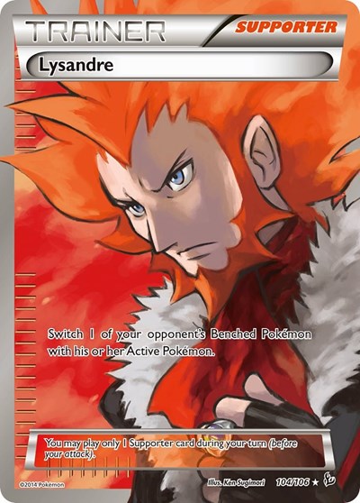 Lysandre (104 Full Art) (XY - Flashfire) Light Play Holofoil