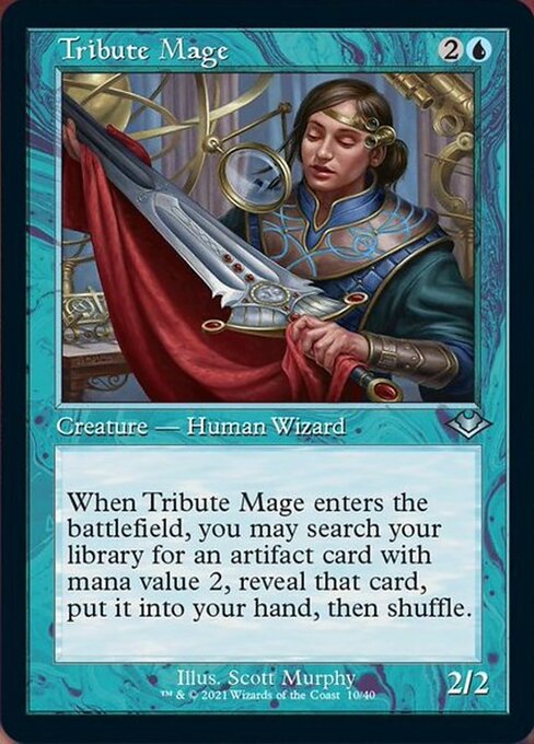 Tribute Mage (Modern Horizons 1 Retro Frames) Light Play Foil