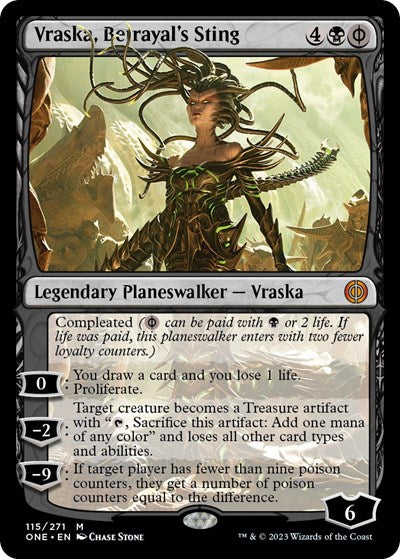 Vraska, Betrayal's Sting (Phyrexia: All Will Be One) Light Play