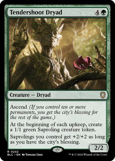 Tendershoot Dryad (Commander: Bloomburrow) Light Play