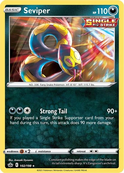 Seviper (SWSH06: Chilling Reign) Medium Play Reverse Holofoil