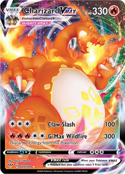 Charizard VMAX (SWSH03: Darkness Ablaze) Light Play Holofoil