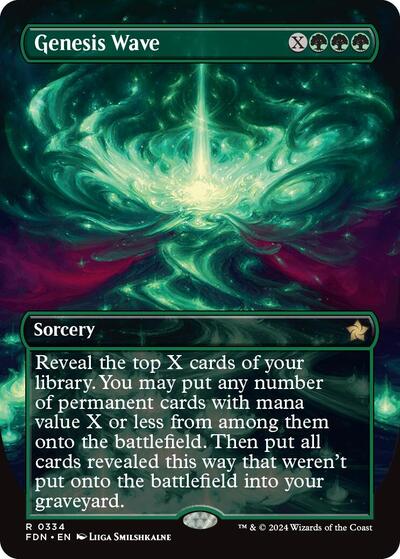 Genesis Wave (Borderless) (Foundations) Light Play Foil