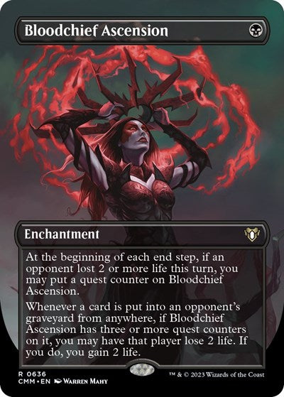 Bloodchief Ascension (Borderless) (Commander Masters) Light Play Foil