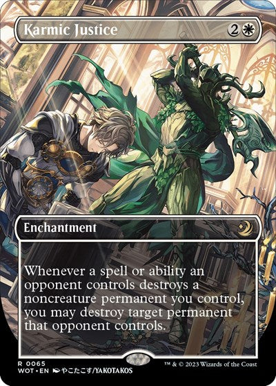 Karmic Justice (Anime Borderless) (Wilds of Eldraine: Enchanting Tales) Light Play Foil