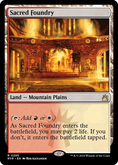 Sacred Foundry (Ravnica Remastered) Light Play Foil