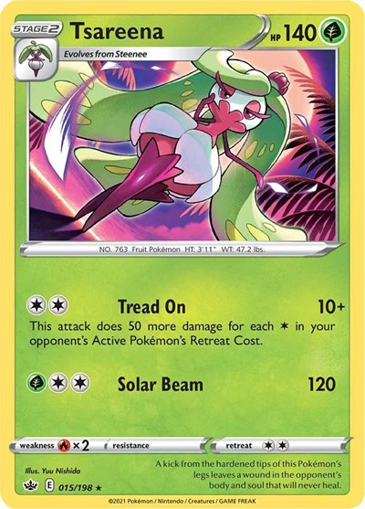 Tsareena (SWSH06: Chilling Reign) Light Play Reverse Holofoil