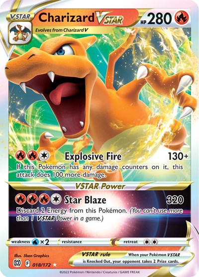 Charizard VSTAR (SWSH09: Brilliant Stars) Light Play Holofoil