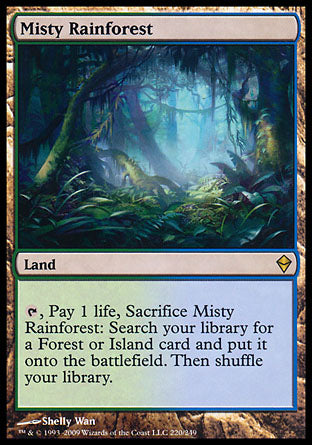 Misty Rainforest (Zendikar) Light Play Foil