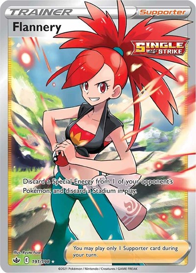 Flannery (Full Art) (SWSH06: Chilling Reign) Light Play Foil