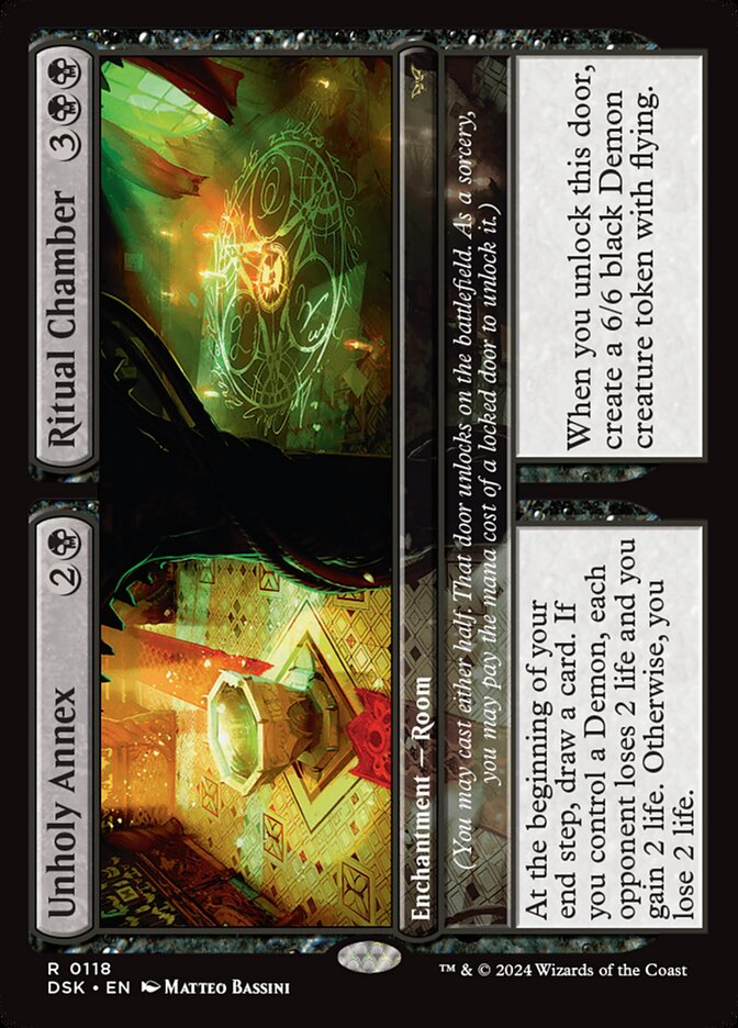 Unholy Annex / Ritual Chamber (Duskmourn: House of Horror) Light Play Foil