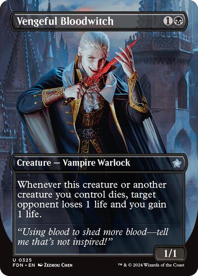 Vengeful Bloodwitch (Borderless) (Foundations) Near Mint Foil