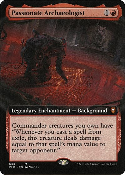 Passionate Archaeologist (Extended Art) (Commander Legends: Battle for Baldur's Gate) Light Play Foil